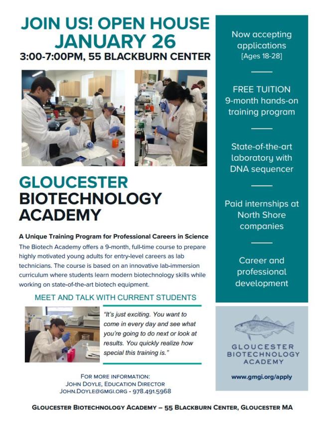 Biotech Academy Recruitment Open House